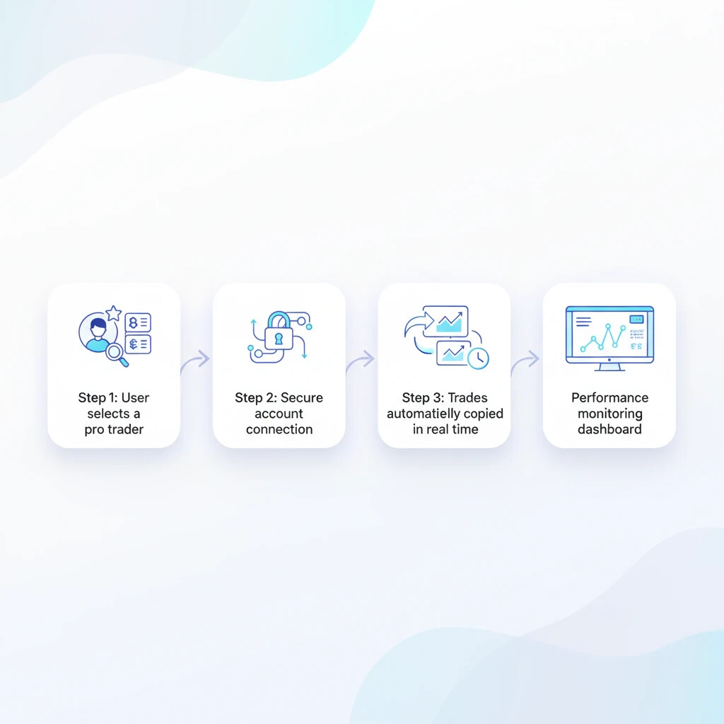 مراحل کپی تریدینگ و اتصال حساب به معامله‌گر حرفه‌ای 