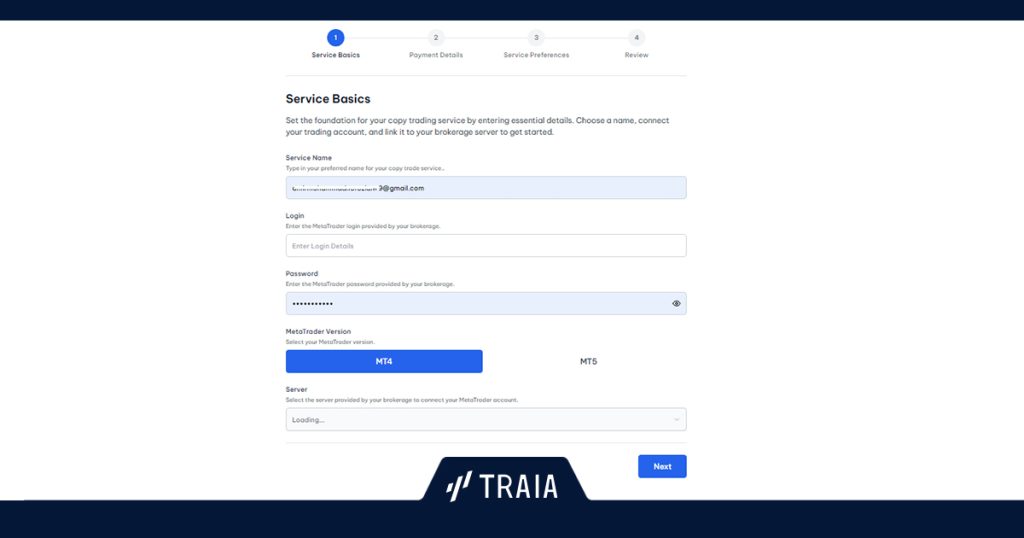 مراحل ساخت حساب کپی ترید در پلتفرم ترایا
